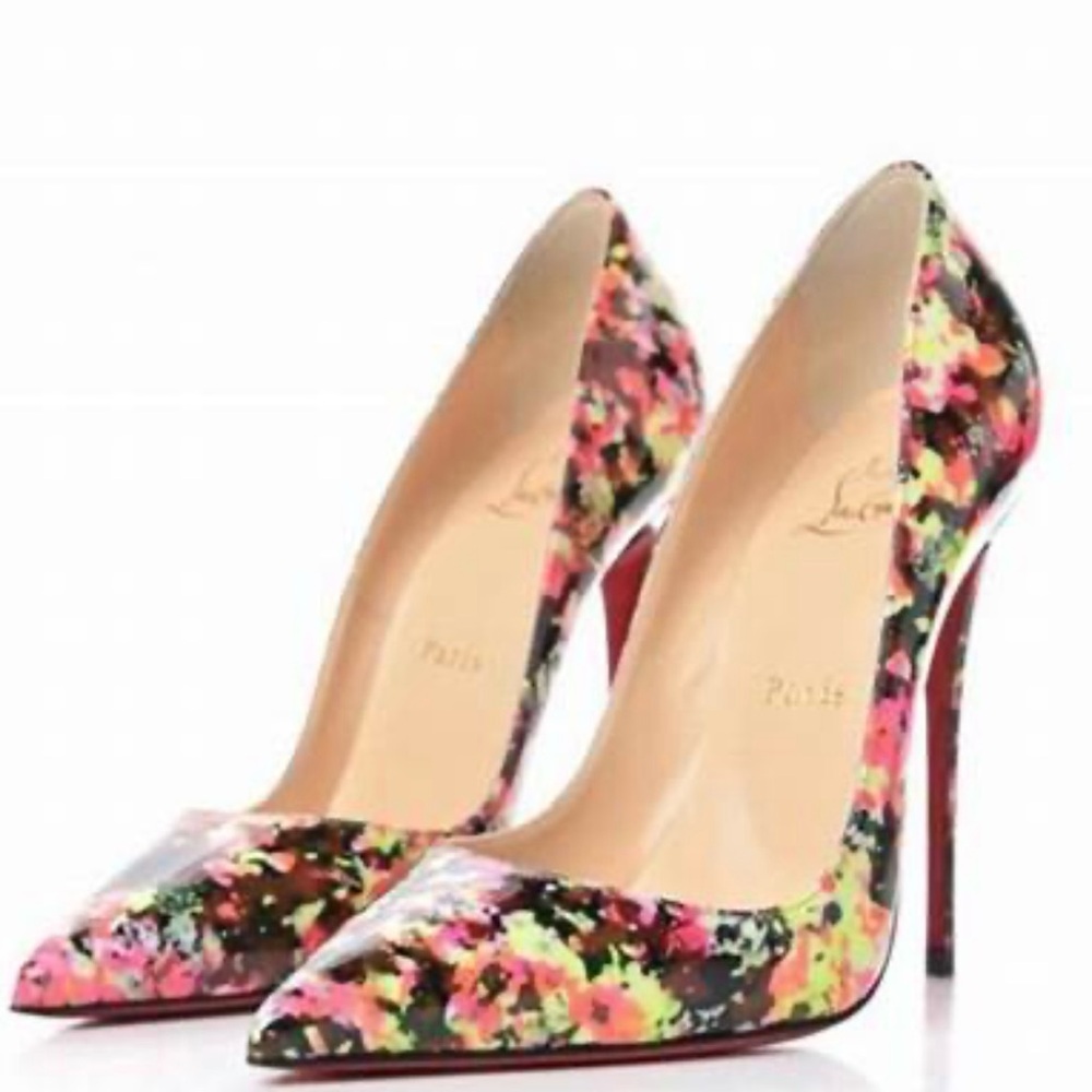 Christian Louboutin Multicolor Floral Heels